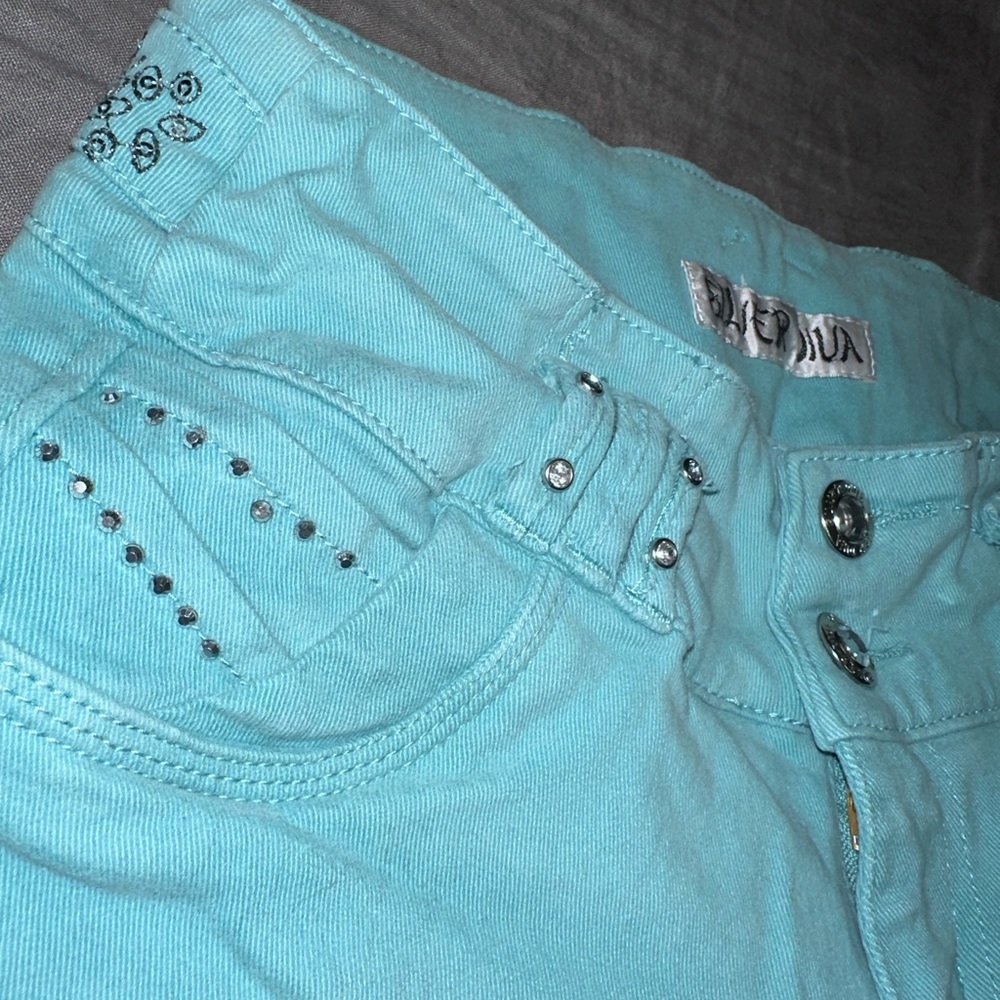 Silver Diva Rhinestone Shorts - Picture 2 of 3
